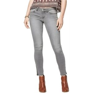 Aeropostale Wonens Denim Jeggings Jeans Size 00 Gray Zip Ankles Grunge Witchy